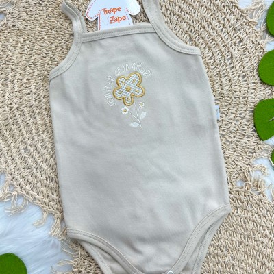 Conjunto Seja Flor, Seja Amor Areia e Branco